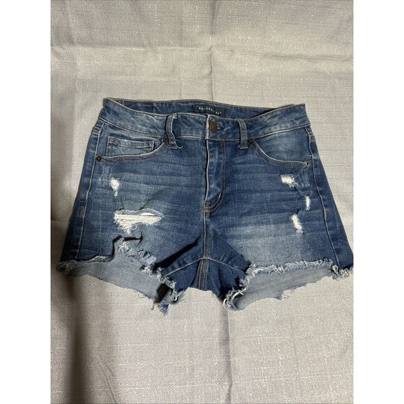 Lot Of 6 Jean Shorts Women Denim Waist spring break chic booty distressed - Picture 2 of 16